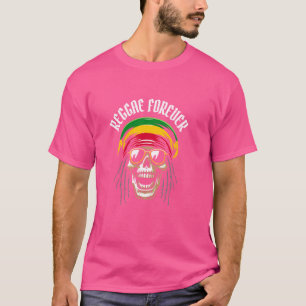 Reggae Skull Music Rastafari Rasta - R T-shirt