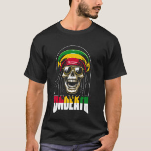 Reggae Skull Rasta Muziek - Rastafari U T-shirt