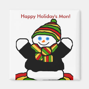 Reggae snowman magnet magneet