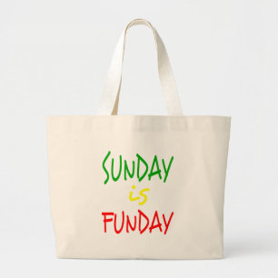 Reggae Sunday is Funday Grote Tote Bag