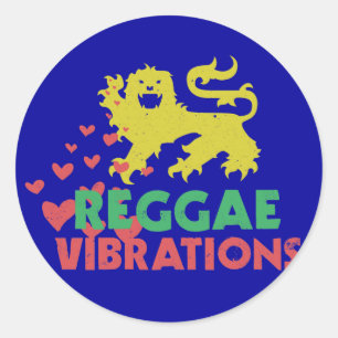 Reggae trillingen ronde sticker