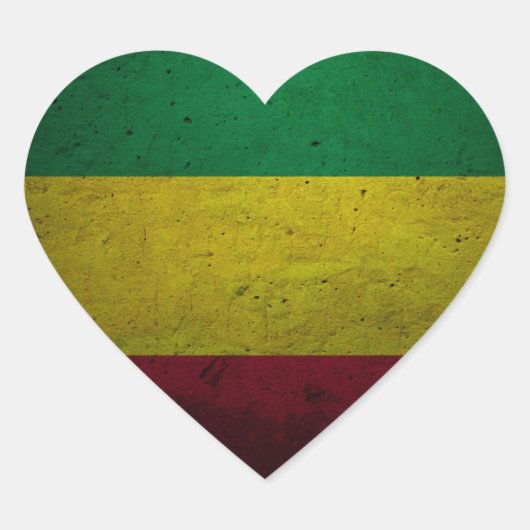 Reggae Vibrations - One love - jah Rasta Sticker (Devant)
