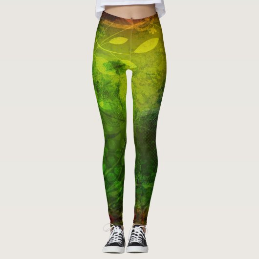 Reggae Vibrations - Power Yoga Leggings (Voorkant)