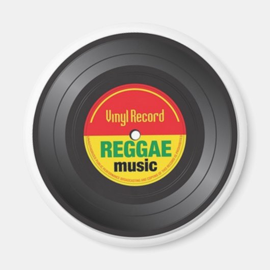 Reggae Vinyl 45 Magnet Magneet (Voorkant)