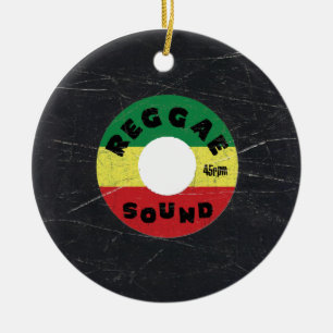 Reggae Vinyl Record kerstversiering Keramisch Ornament