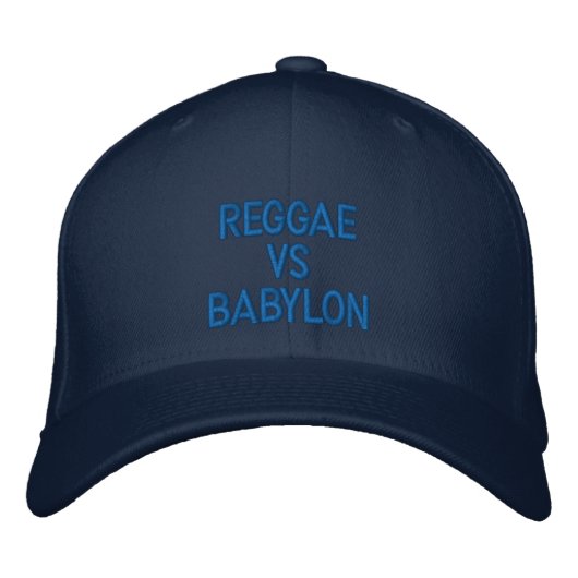 Reggae vs Babylon - Rastafari Roots Cap Geborduurde Pet (Voorkant)