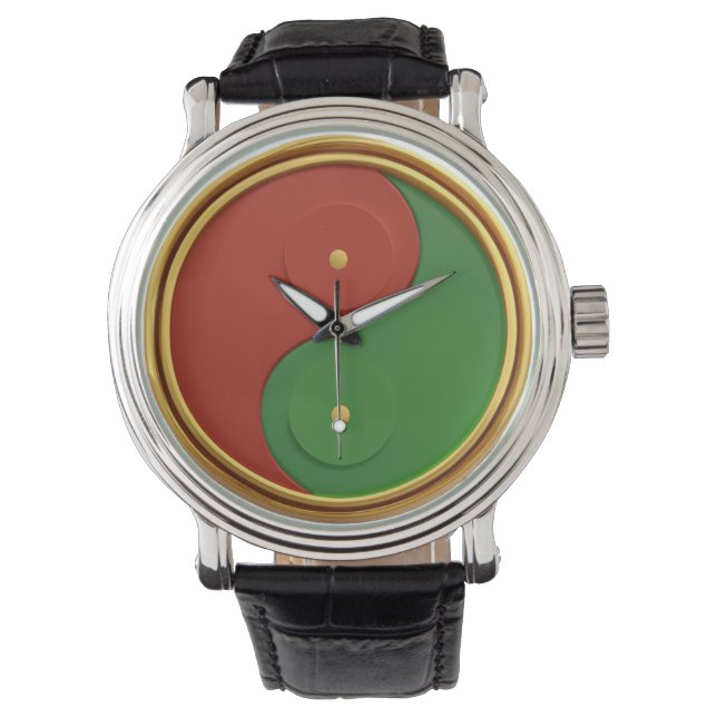 Reggae Yin & Yang Horloge (Voorkant)