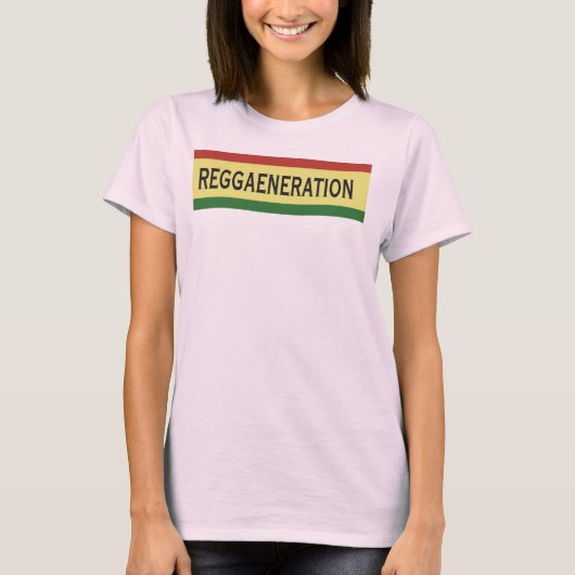 REGGAENERATION ; Reggae, Hippie, Rasta, T-shirt (Voorkant)