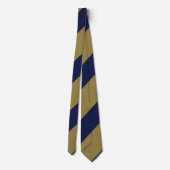 Regimental Stripe Navy and Gold Broad Stropdas (Achterkant)