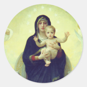 Regina Angelorum - William-Adolphe Bouguereau Ronde Sticker