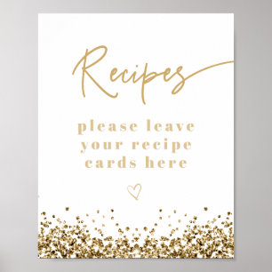 REGINA Geel Gouden Lovertjes Bruidsdouche Recepten Poster