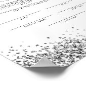 REGINA Glam Silver Sequins Poster (Hoek)