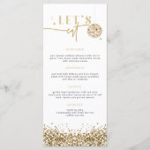 REGINA Gold Sequins Disco Mangeons Carte Menu (Devant)