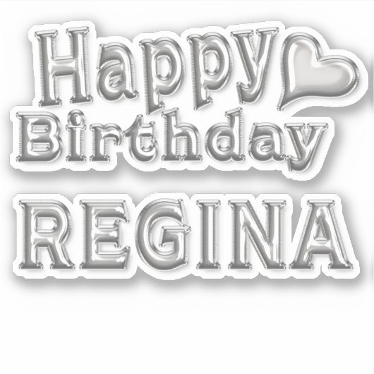 Regina Happy Birthday Autocollants (Devant)