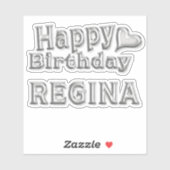 Regina Happy Birthday Autocollants (Feuille)