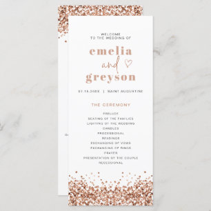 REGINA Roos Gold Sequins Long Wedding Programme Menu