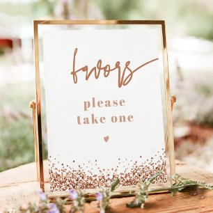 REGINA Roze Gouden Lovertjes Bruiloft Feest Favori Poster
