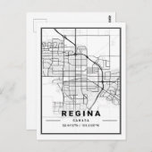 Regina Saskatchewan Carte des villes de voyage (Devant / Derrière)