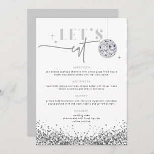 REGINA Silver Sequins Disco Mariage Mangeons Menu