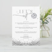 REGINA Silver Sequins Disco Wedding Let's Eat Menu (Staand voorkant)