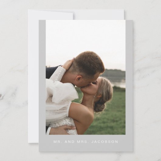 REGINA Silver Sparkle Sequin Elopement Receptie Kaart (Achterkant)