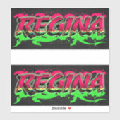 Regina Vorname Name Graffiti Aufkleber Sticker (Vel)