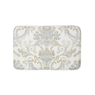 Regina White Blue Floral Badmat