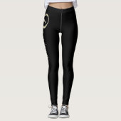 Regina white gold Handwriting Hose Leggings (Voorkant)
