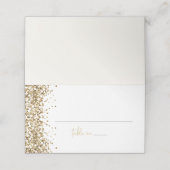 REGINA Yellow Gold Sequins Wedding Guest Name (Buitenkant ongevouwen)
