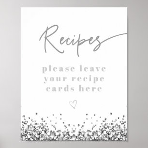 REGINA Zilveren Lovertjes Bruiloft Borrel Recepten Poster