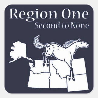 Regio 1 vierkante Sticker