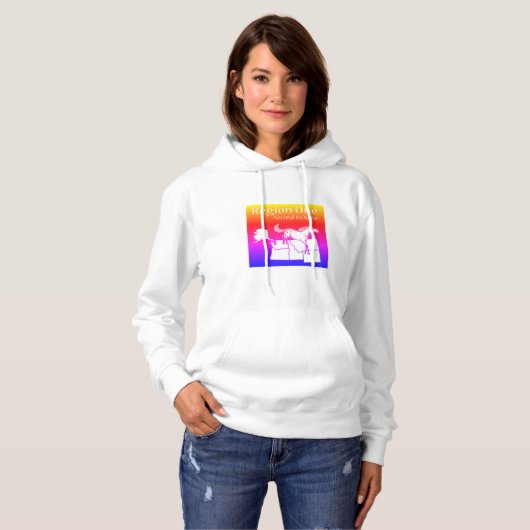 Région 1 Sweat - shirt à capuche (Devant entier)