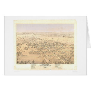 Région boisée, carte panoramique de CA (1874A)