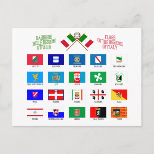 Regionale vlaggen van Italië Briefkaart