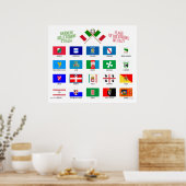 Regionale vlaggen van Italië Poster (Keuken)