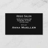 REGIS SALON, www.regissalons.com Visitekaartje (Achterkant)