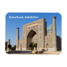 Registan plein bij zonsondergang - Samarkand, Oezb