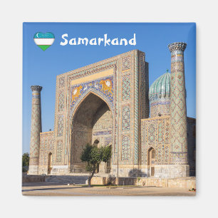 Registan plein bij zonsondergang - Samarkand, Oezb Magneet