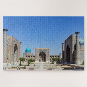 Registan plein - Samarkand, Oezbekistan, Azië Legpuzzel