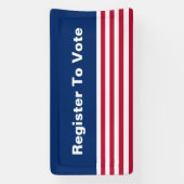 Register om te stemmen Patriottisch Rood Wit en Bl Spandoek (Verticaal)