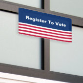 Register om te stemmen Patriottisch Rood Wit en Bl Spandoek (Buitenkant Gebouw)