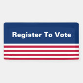 Register om te stemmen Patriottisch Rood Wit en Bl Spandoek (Horizontaal)