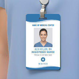 Registered Nurse Photo ID Badge for Hospital Staff