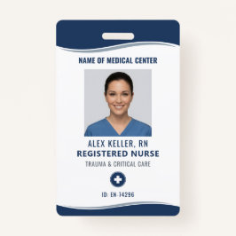 Registered Nurse Photo ID Navy Blue Badge