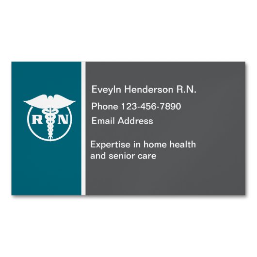 Registered Nurse Simple Contact Business Magnets (devant)