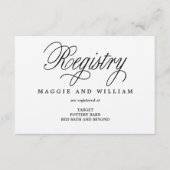 RegisterKaarten - Elegant Script Informatiekaartje (Voorkant)