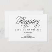 RegisterKaarten - Elegant Script Informatiekaartje (Voorkant / Achterkant)