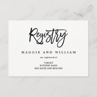 RegisterKaarten - geborsteld charm Informatiekaartje