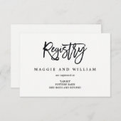 RegisterKaarten - geborsteld charm Informatiekaartje (Voorkant / Achterkant)