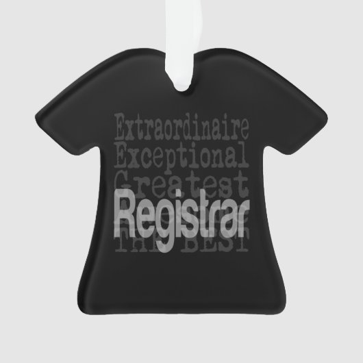 Registrar Extraordinaire Ornament (voorkant)